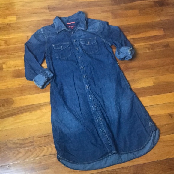 Merona Dresses & Skirts - Merona Sz S Dark Blue Denim Dress